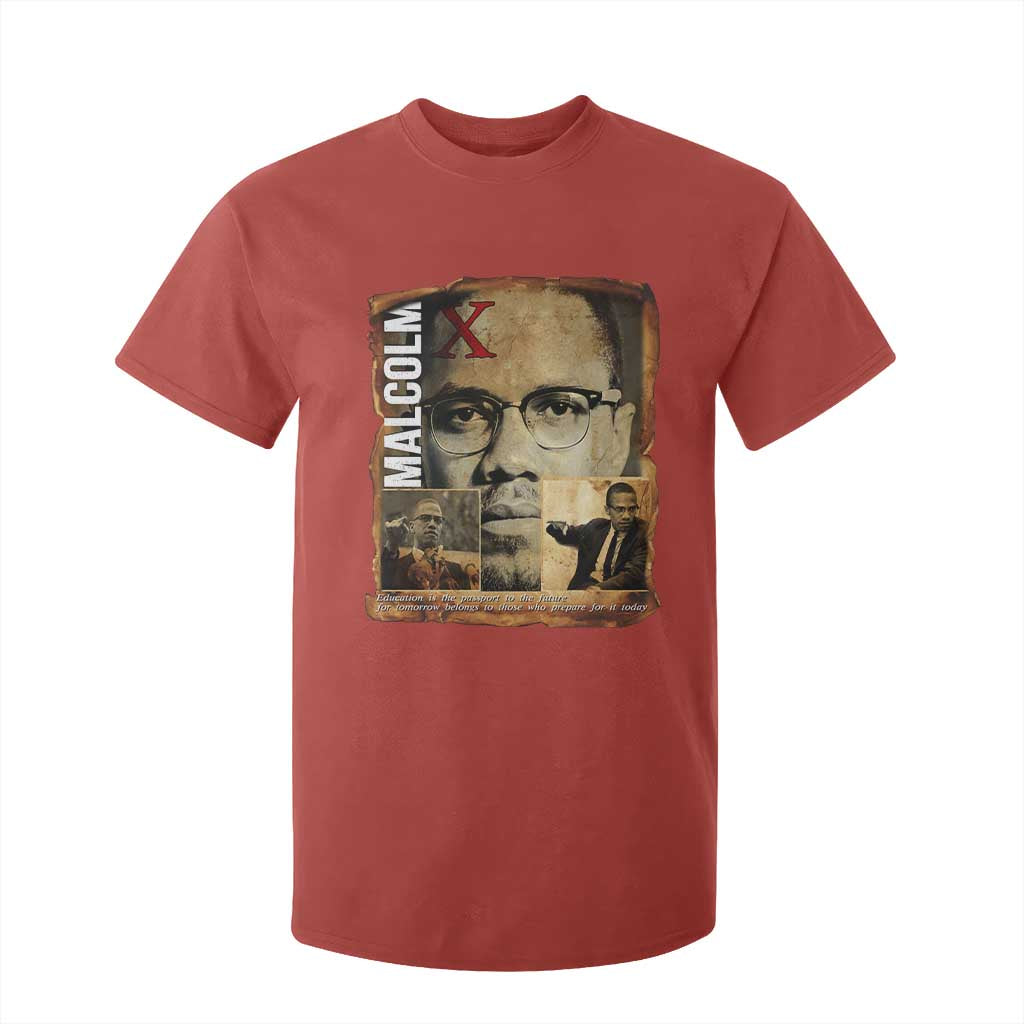 Education Is The Passport To The Future T Shirt For Kid Malcolm X Quote TS12 Red Print Your Wear