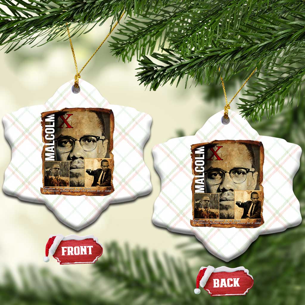 Education Is The Passport To The Future Ceramic Ornament Malcolm X Quote TS12 Print Your Wear
