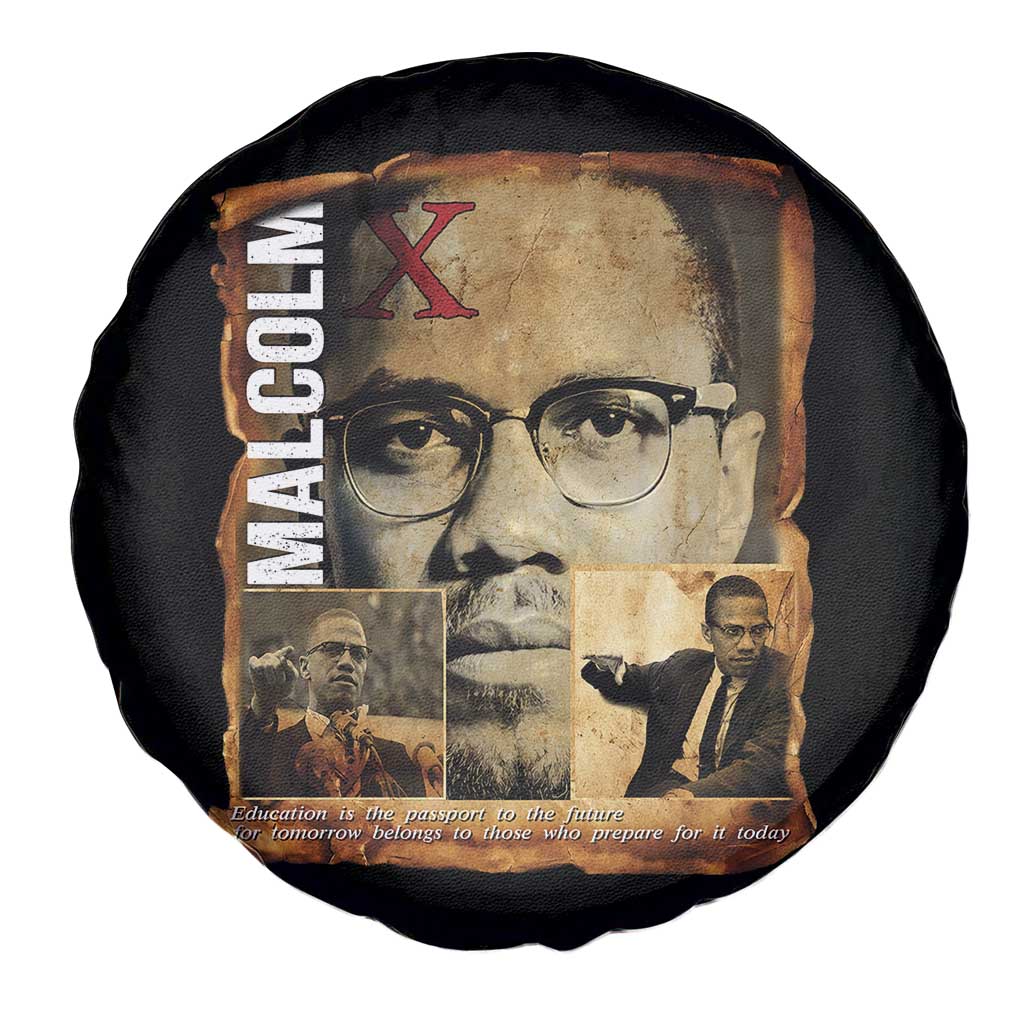 Education Is The Passport To The Future Spare Tire Cover Malcolm X Quote TS12 Print Your Wear