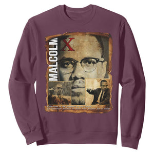 Education Is The Passport To The Future Sweatshirt Malcolm X Quote TS12 Maroon Print Your Wear