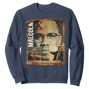 Education Is The Passport To The Future Sweatshirt Malcolm X Quote TS12 Navy Print Your Wear