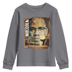 Education Is The Passport To The Future Youth Sweatshirt Malcolm X Quote TS12 Charcoal Print Your Wear