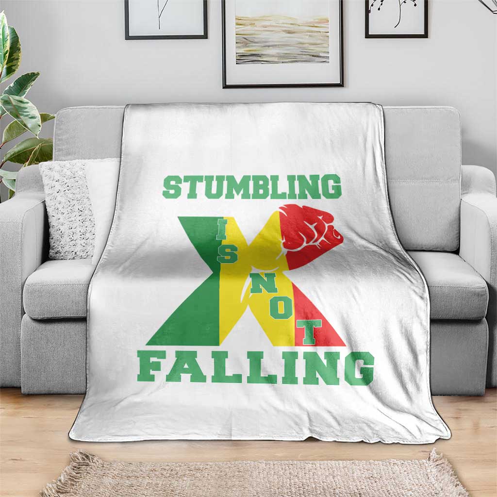 Stumbling Is Not Falling Throw Blanket African American Black History Month TS12 Print Your Wear