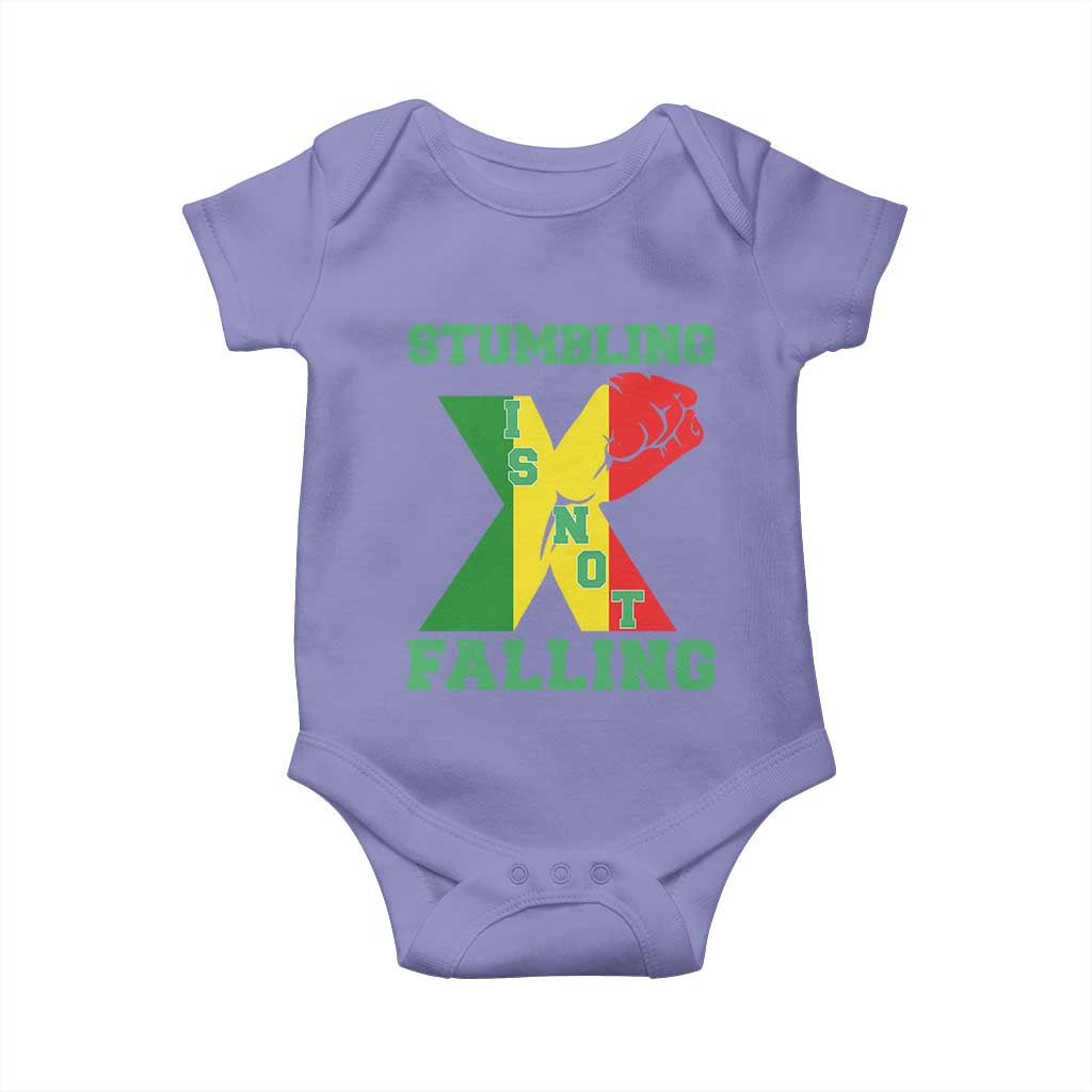 Stumbling Is Not Falling Baby Onesie African American Black History Month TS12 Violet Print Your Wear