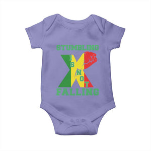 Stumbling Is Not Falling Baby Onesie African American Black History Month TS12 Violet Print Your Wear