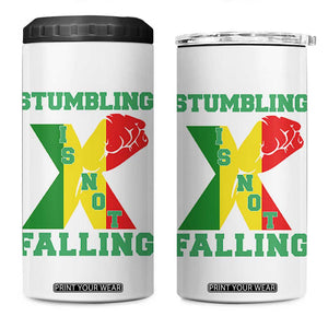 Stumbling Is Not Falling 4 in 1 Can Cooler Tumbler African American Black History Month TS12 One Size: 16 oz White Print Your Wear