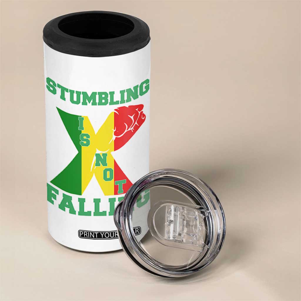 Stumbling Is Not Falling 4 in 1 Can Cooler Tumbler African American Black History Month TS12 Print Your Wear