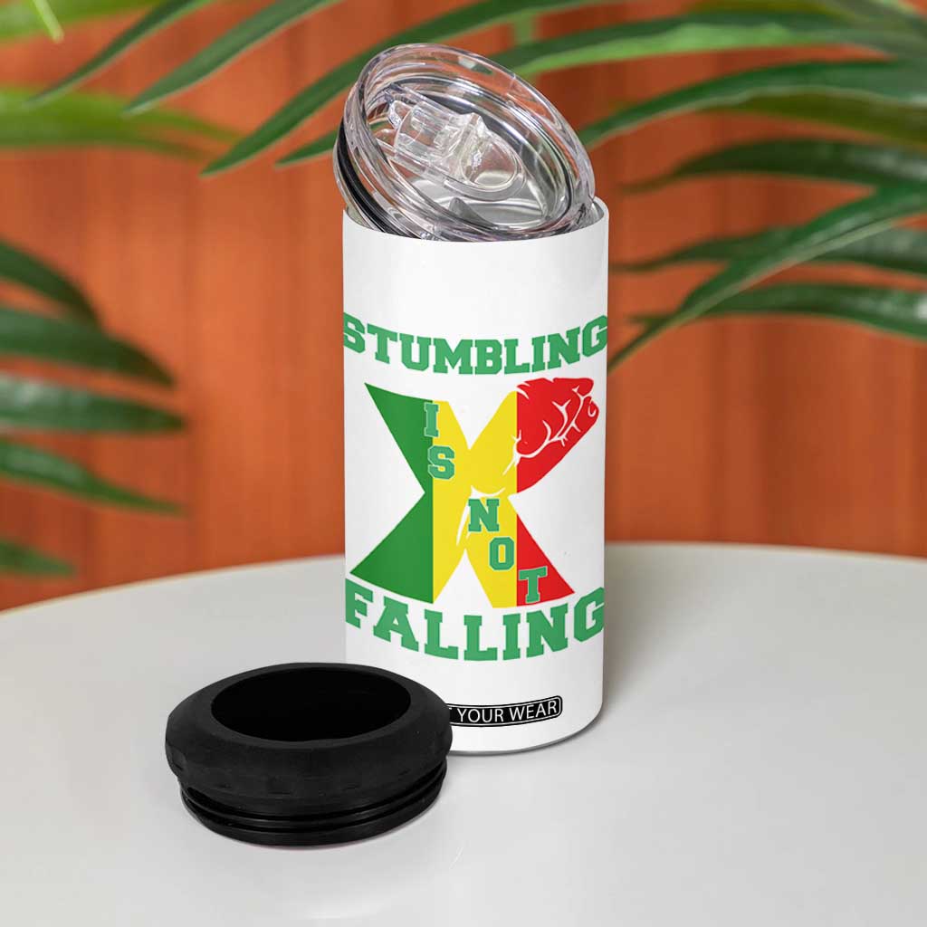 Stumbling Is Not Falling 4 in 1 Can Cooler Tumbler African American Black History Month TS12 Print Your Wear