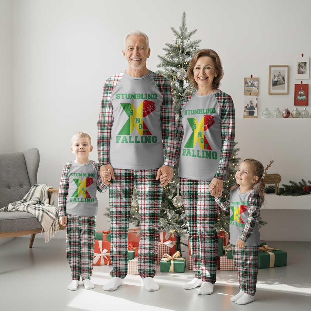 Stumbling Is Not Falling Plaid Pajama Set African American Black History Month TS12 Christmas Plaid Print Your Wear