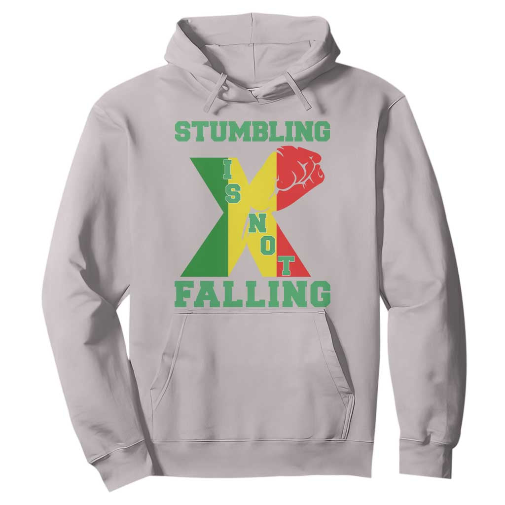 Stumbling Is Not Falling Hoodie African American Black History Month TS12 Ice Gray Print Your Wear