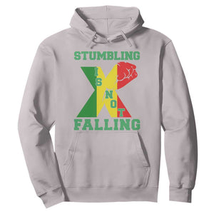 Stumbling Is Not Falling Hoodie African American Black History Month TS12 Ice Gray Print Your Wear