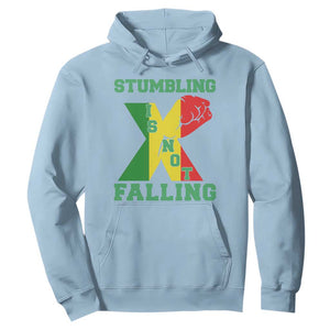 Stumbling Is Not Falling Hoodie African American Black History Month TS12 Light Blue Print Your Wear