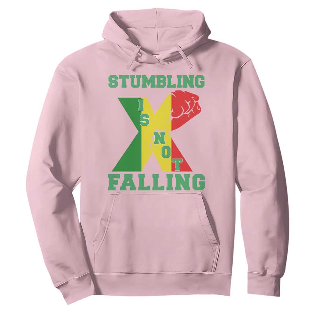 Stumbling Is Not Falling Hoodie African American Black History Month TS12 Light Pink Print Your Wear