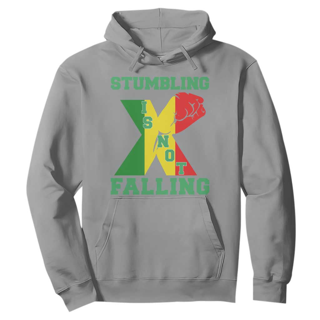Stumbling Is Not Falling Hoodie African American Black History Month TS12 Sport Gray Print Your Wear