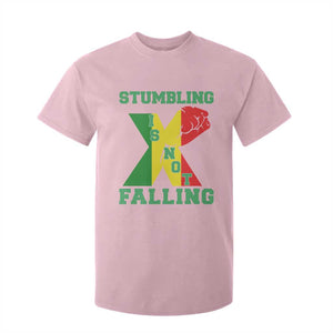 Stumbling Is Not Falling T Shirt For Kid African American Black History Month TS12 Light Pink Print Your Wear