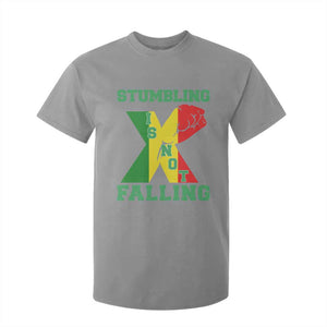 Stumbling Is Not Falling T Shirt For Kid African American Black History Month TS12 Sport Gray Print Your Wear