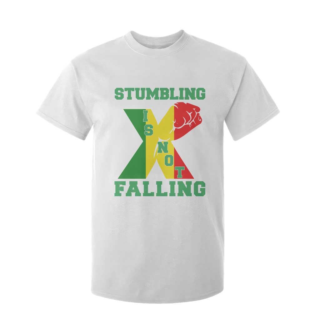 Stumbling Is Not Falling T Shirt For Kid African American Black History Month TS12 White Print Your Wear