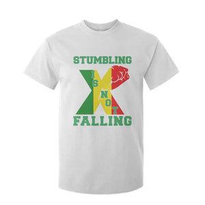 Stumbling Is Not Falling T Shirt For Kid African American Black History Month TS12 White Print Your Wear