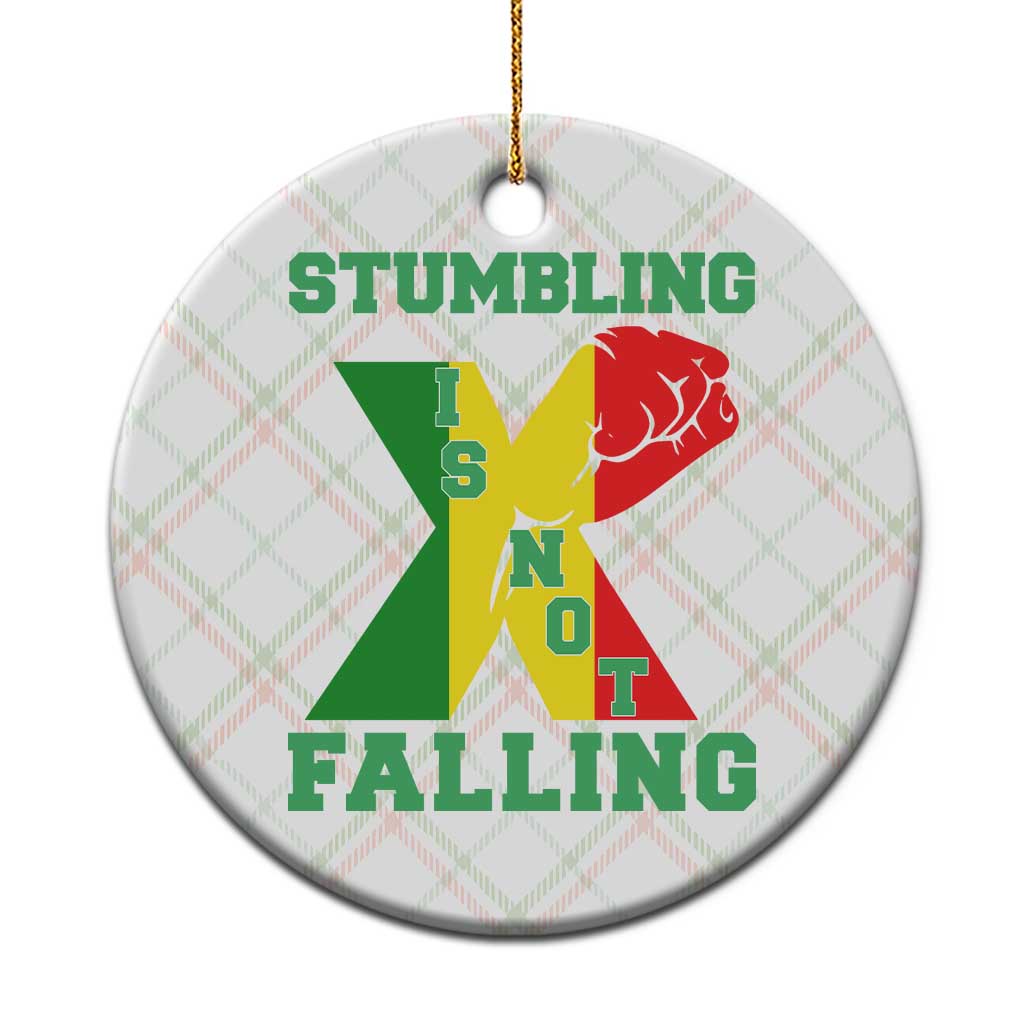 Stumbling Is Not Falling Ceramic Ornament African American Black History Month TS12 1pc Christmas Plaid Print Your Wear
