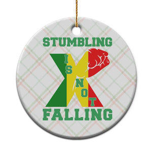Stumbling Is Not Falling Ceramic Ornament African American Black History Month TS12 1pc Christmas Plaid Print Your Wear
