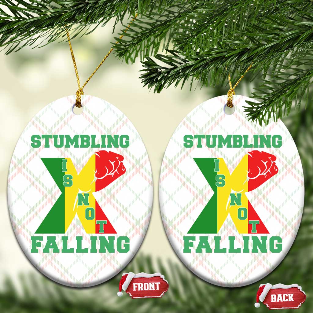 Stumbling Is Not Falling Ceramic Ornament African American Black History Month TS12 Print Your Wear