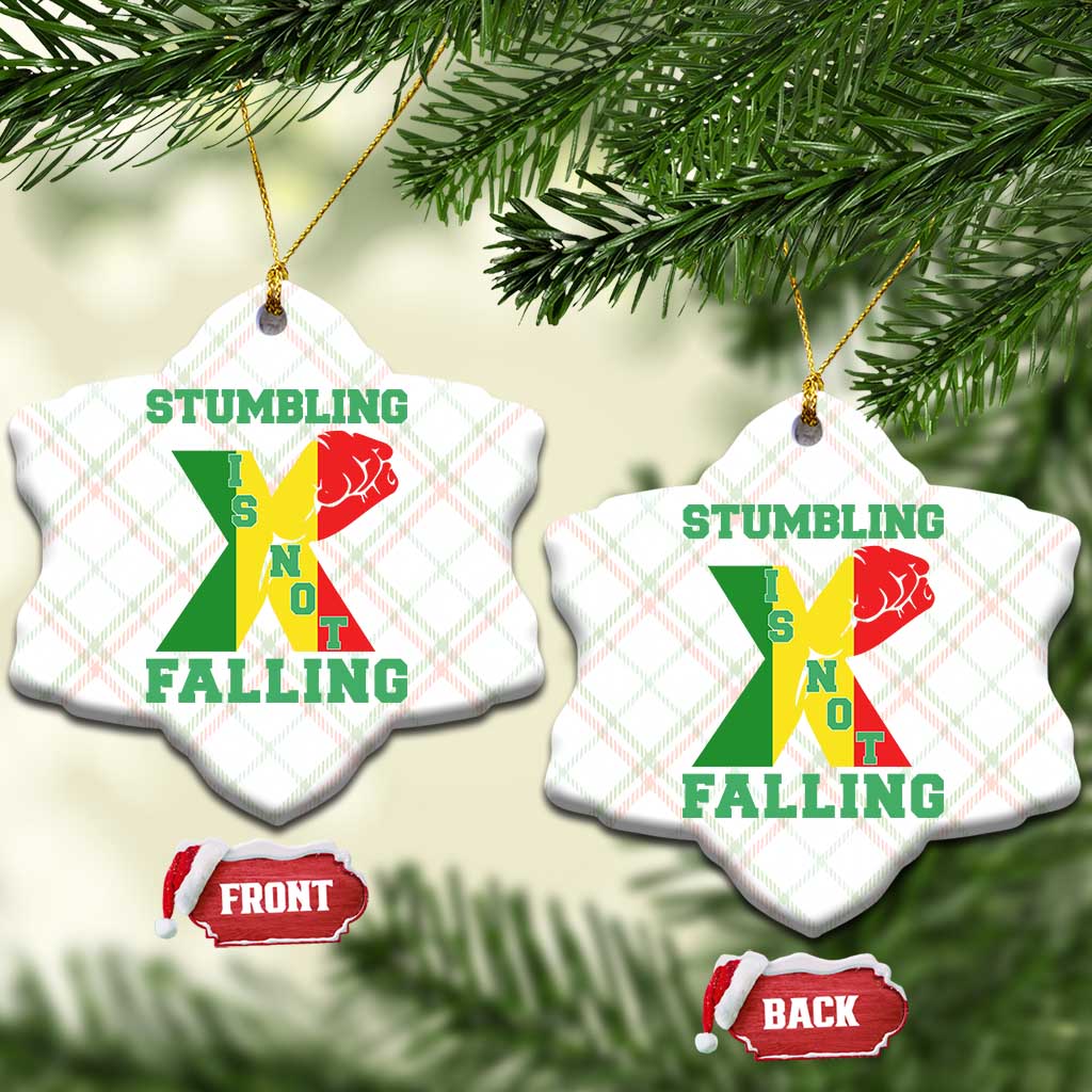 Stumbling Is Not Falling Ceramic Ornament African American Black History Month TS12 Print Your Wear