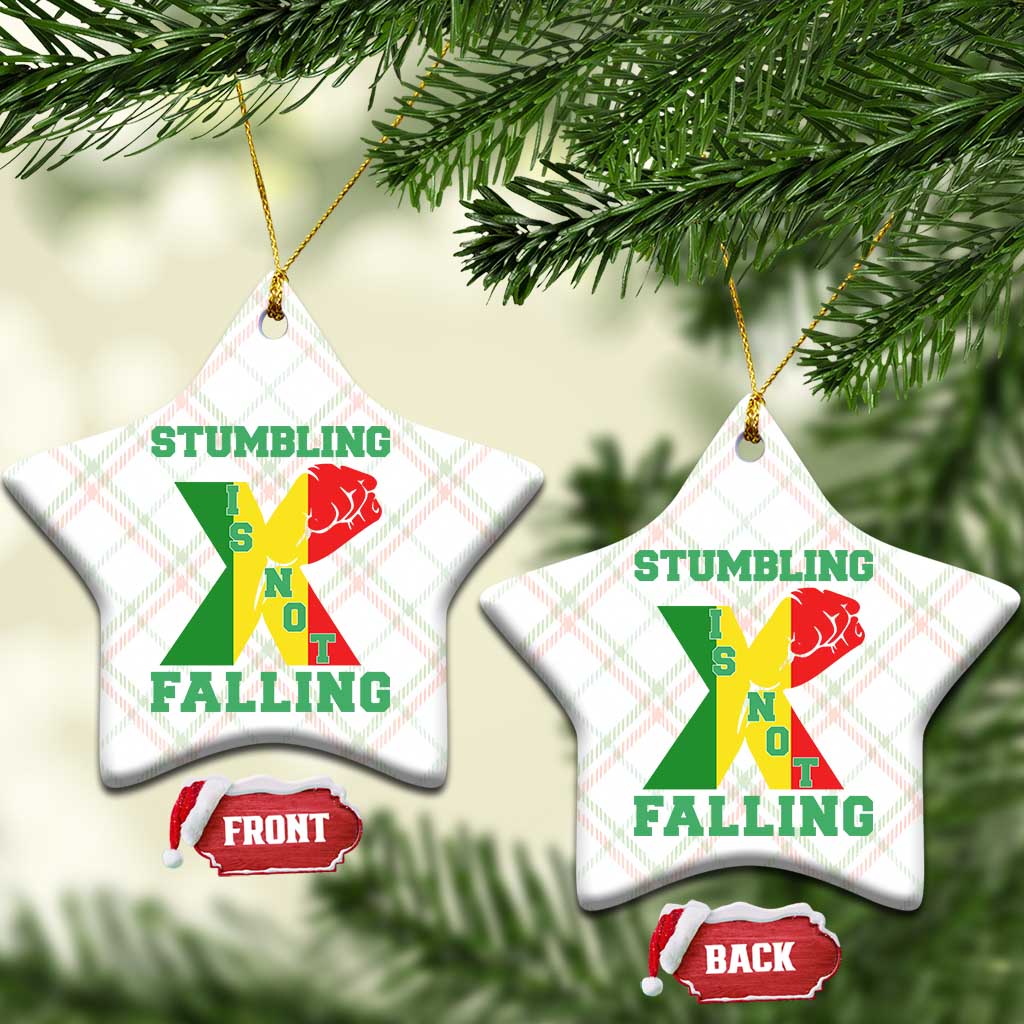 Stumbling Is Not Falling Ceramic Ornament African American Black History Month TS12 Print Your Wear