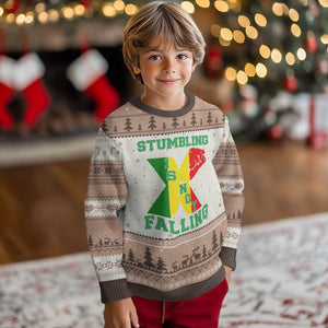 Stumbling Is Not Falling Ugly Christmas Sweater African American Black History Month TS12 Mocha Mousse Print Your Wear