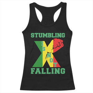 Stumbling Is Not Falling Racerback Tank Top African American Black History Month TS12 Black Print Your Wear