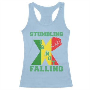 Stumbling Is Not Falling Racerback Tank Top African American Black History Month TS12 Light Blue Print Your Wear