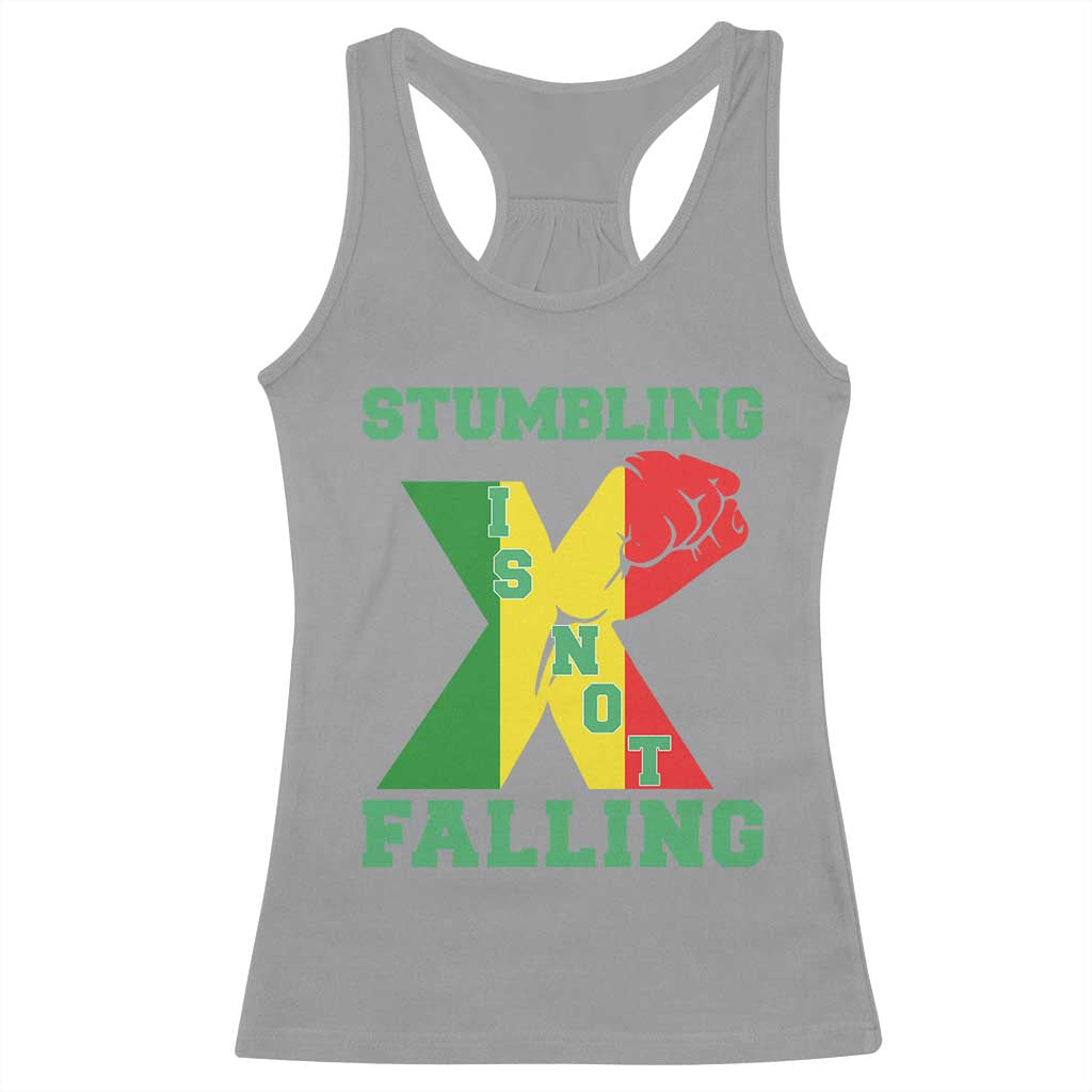 Stumbling Is Not Falling Racerback Tank Top African American Black History Month TS12 Sport Gray Print Your Wear