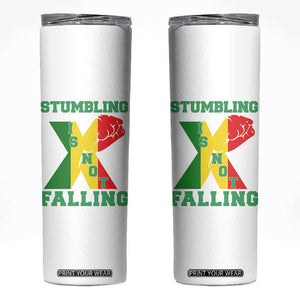 Stumbling Is Not Falling Skinny Tumbler African American Black History Month TS12 White Print Your Wear