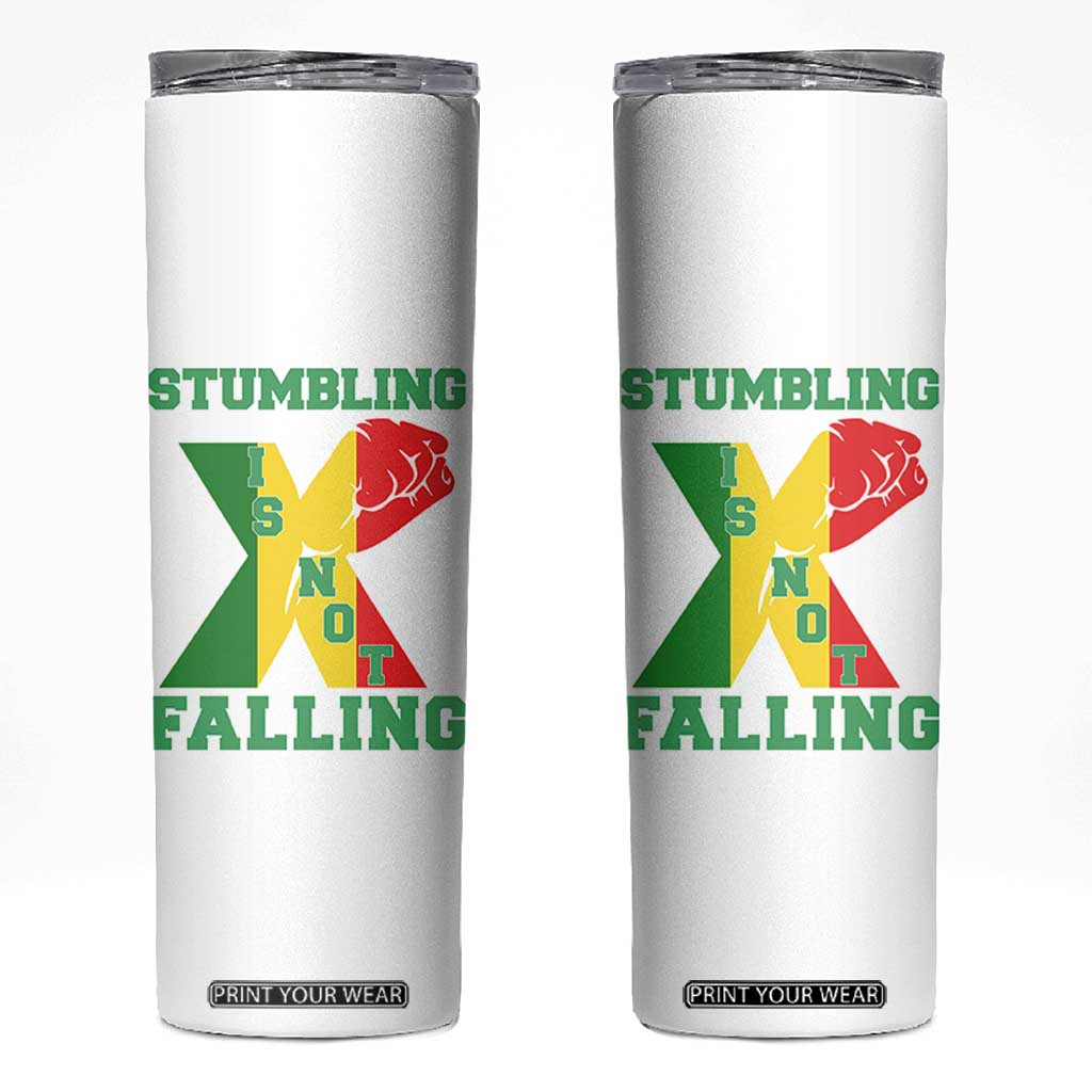 Stumbling Is Not Falling Skinny Tumbler African American Black History Month TS12 White Print Your Wear