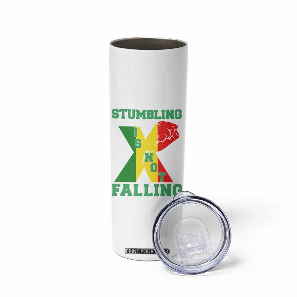 Stumbling Is Not Falling Skinny Tumbler African American Black History Month TS12 Print Your Wear