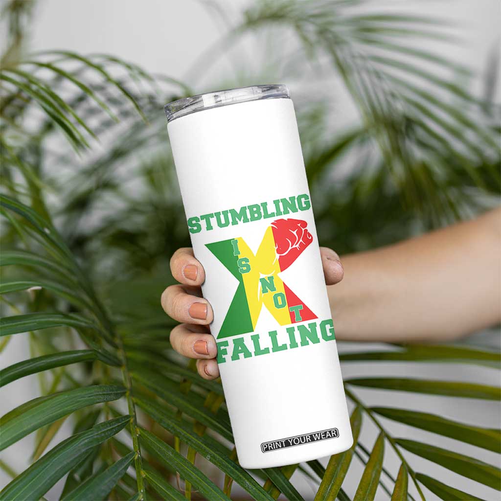 Stumbling Is Not Falling Skinny Tumbler African American Black History Month TS12 Print Your Wear