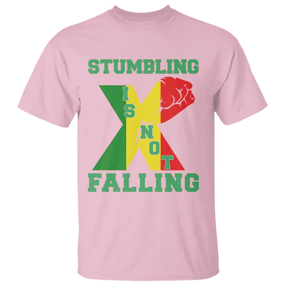 Stumbling Is Not Falling T Shirt African American Black History Month TS12 Light Pink Print Your Wear