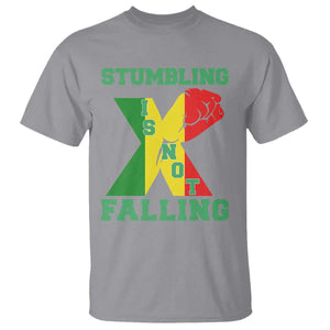 Stumbling Is Not Falling T Shirt African American Black History Month TS12 Sport Gray Print Your Wear