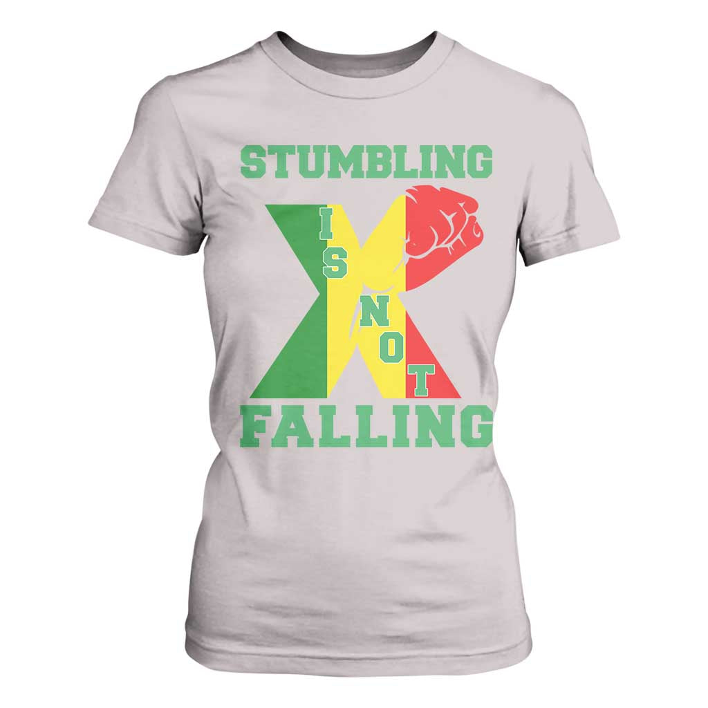 Stumbling Is Not Falling T Shirt For Women African American Black History Month TS12 Ice Gray Print Your Wear