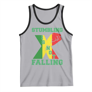 Stumbling Is Not Falling Tank Top African American Black History Month TS12 Athletic Heather Black Print Your Wear