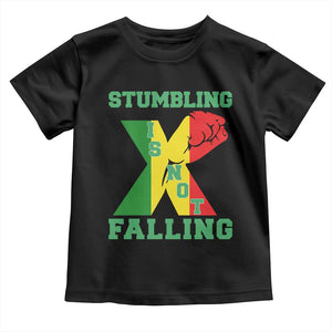 Stumbling Is Not Falling Toddler T Shirt African American Black History Month TS12 Black Print Your Wear