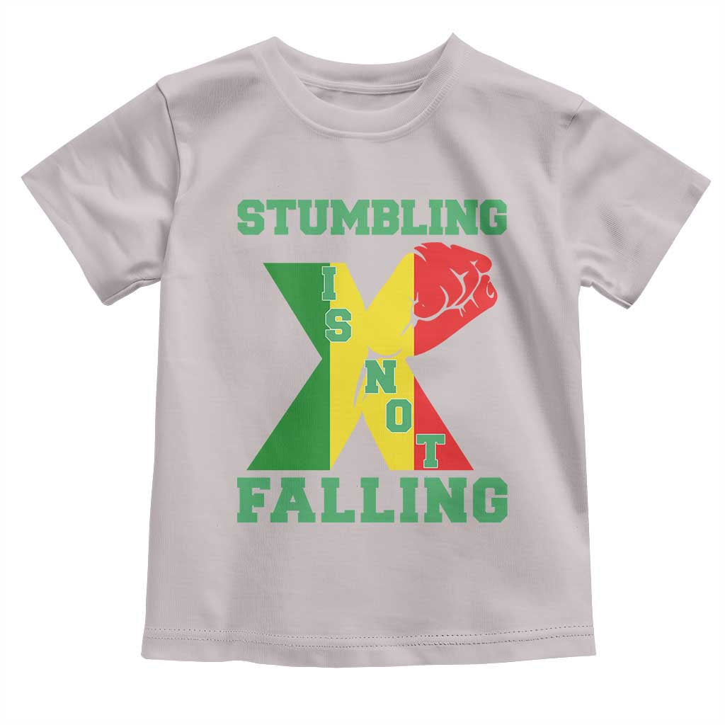Stumbling Is Not Falling Toddler T Shirt African American Black History Month TS12 Ice Gray Print Your Wear