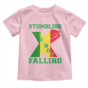 Stumbling Is Not Falling Toddler T Shirt African American Black History Month TS12 Light Pink Print Your Wear