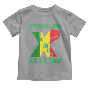 Stumbling Is Not Falling Toddler T Shirt African American Black History Month TS12 Sport Gray Print Your Wear