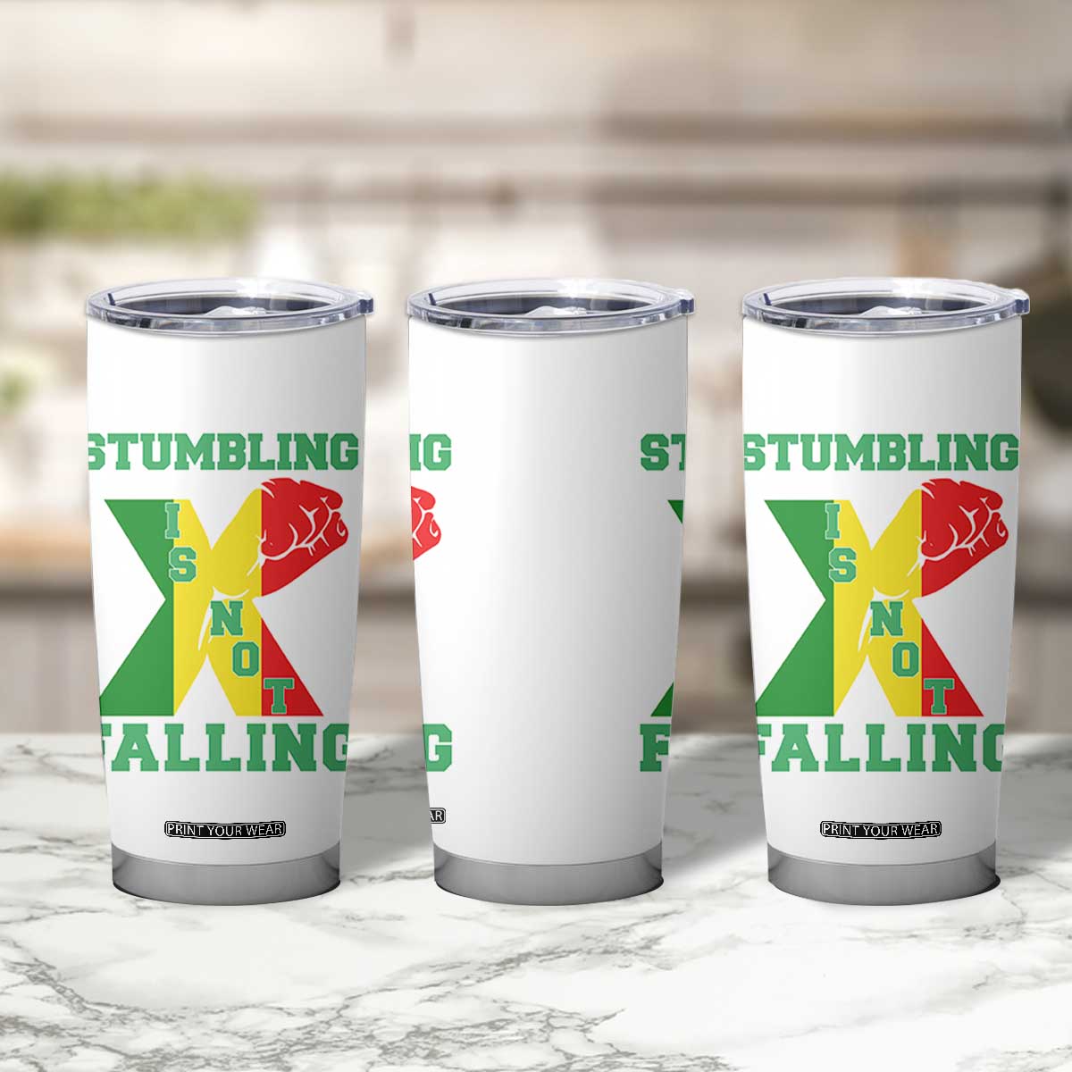 Stumbling Is Not Falling Tumbler Cup African American Black History Month TS12 Print Your Wear