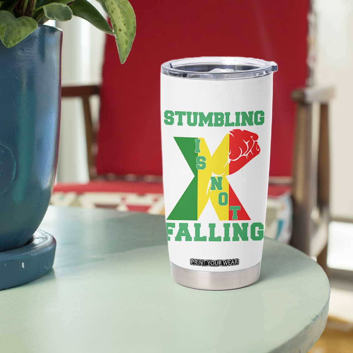 Stumbling Is Not Falling Tumbler Cup African American Black History Month TS12 Print Your Wear