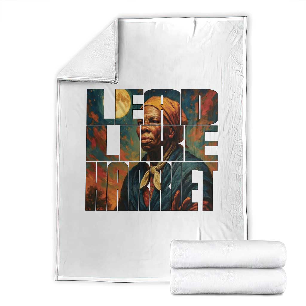 Lead Like Harriet Throw Blanket Black History Month Juneteenth Quote TS12 Black Print Your Wear