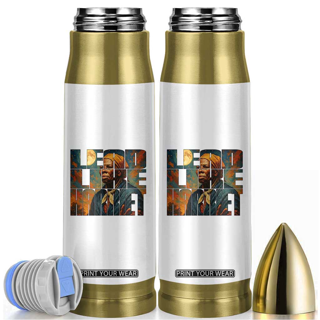 Lead Like Harriet Bullet Tumbler Black History Month Juneteenth Quote TS12 White Print Your Wear