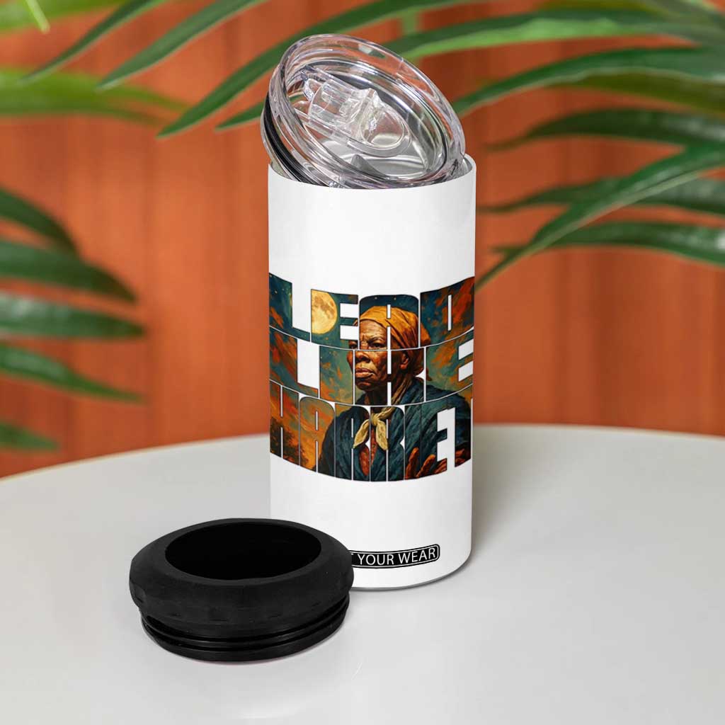 Lead Like Harriet 4 in 1 Can Cooler Tumbler Black History Month Juneteenth Quote TS12 Print Your Wear