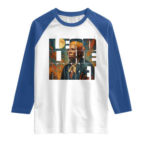 Lead Like Harriet Raglan Shirt Black History Month Juneteenth Quote TS12 White Royal Print Your Wear