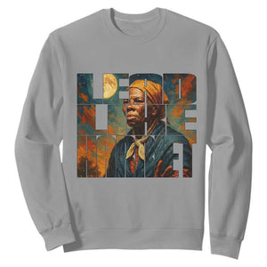 Lead Like Harriet Sweatshirt Black History Month Juneteenth Quote TS12 Sport Gray Print Your Wear